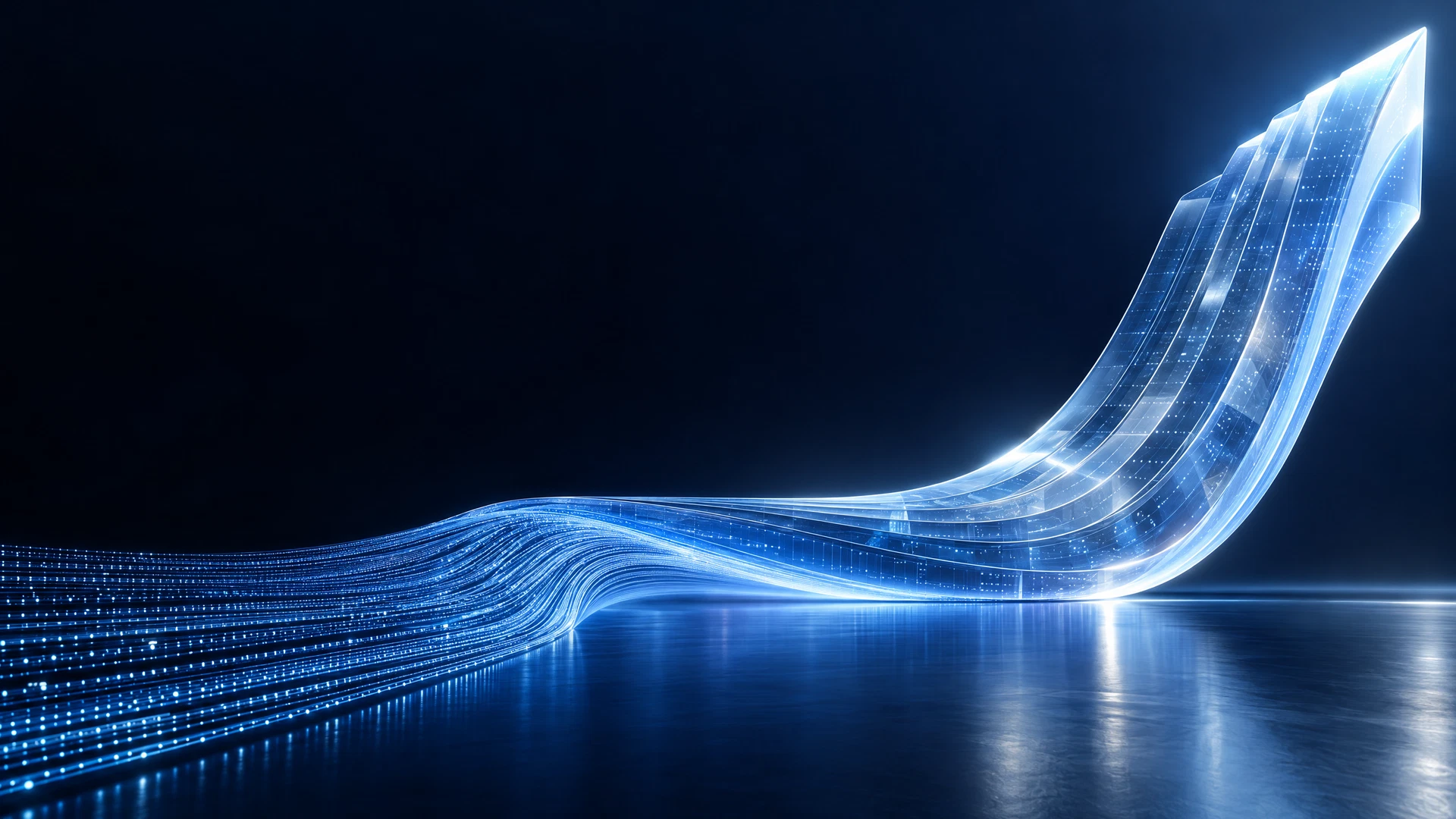 A luminous conversion wave rises through a connected digital growth field.
