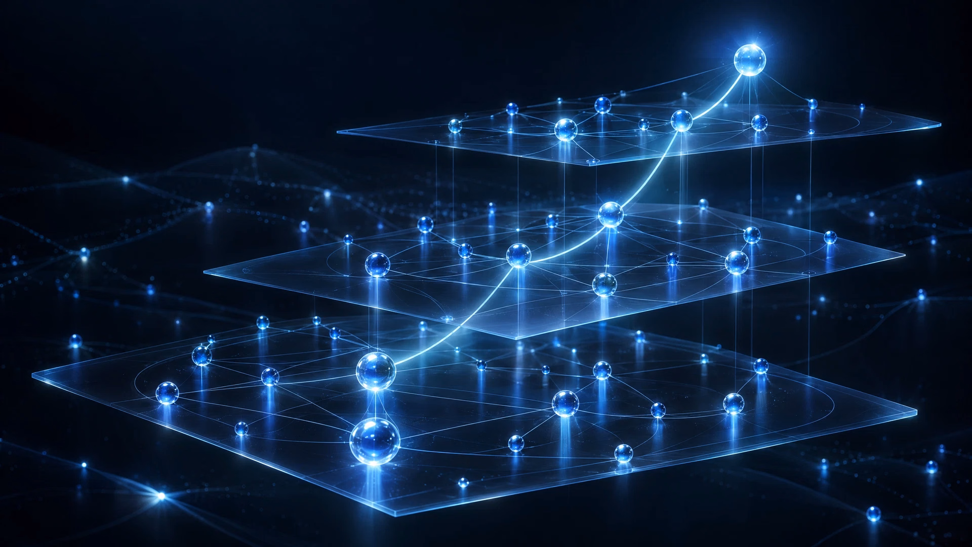 Connected measurement nodes illustrating the link between an inquiry and its later sales outcome.